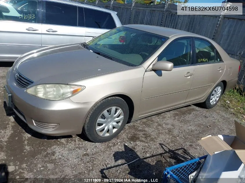 2006 Toyota Camry Le/Xle/Se VIN: 4T1BE32KX6U704598 Lot: 12111909