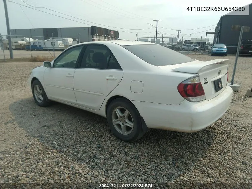 2006 Toyota Camry Le/Xle/Se VIN: 4T1BE32K66U654380 Lot: 30041721