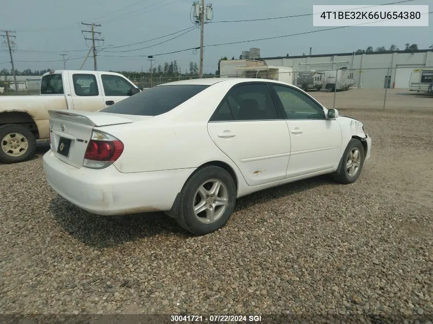 2006 Toyota Camry Le/Xle/Se VIN: 4T1BE32K66U654380 Lot: 30041721