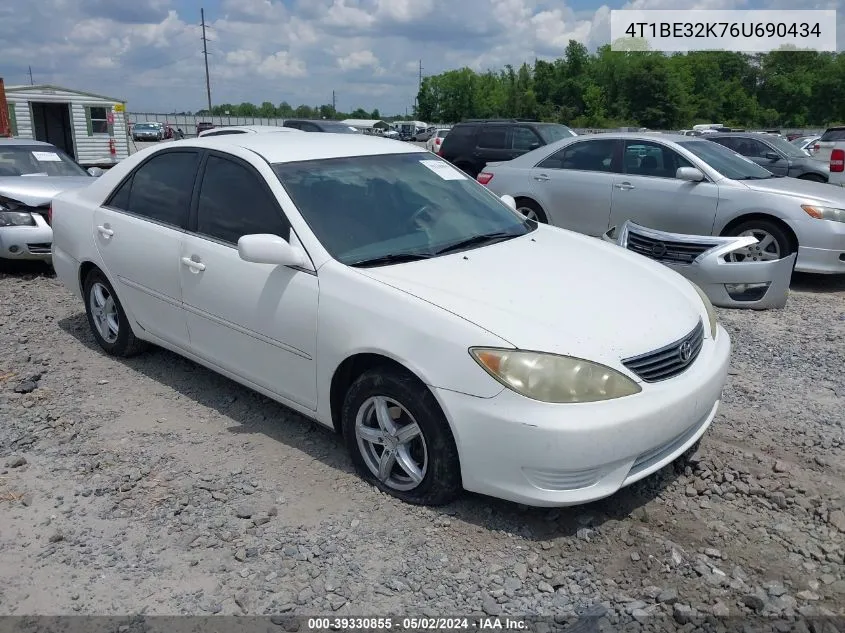 2006 Toyota Camry Le/Xle/Se VIN: 4T1BE32K76U690434 Lot: 39330855