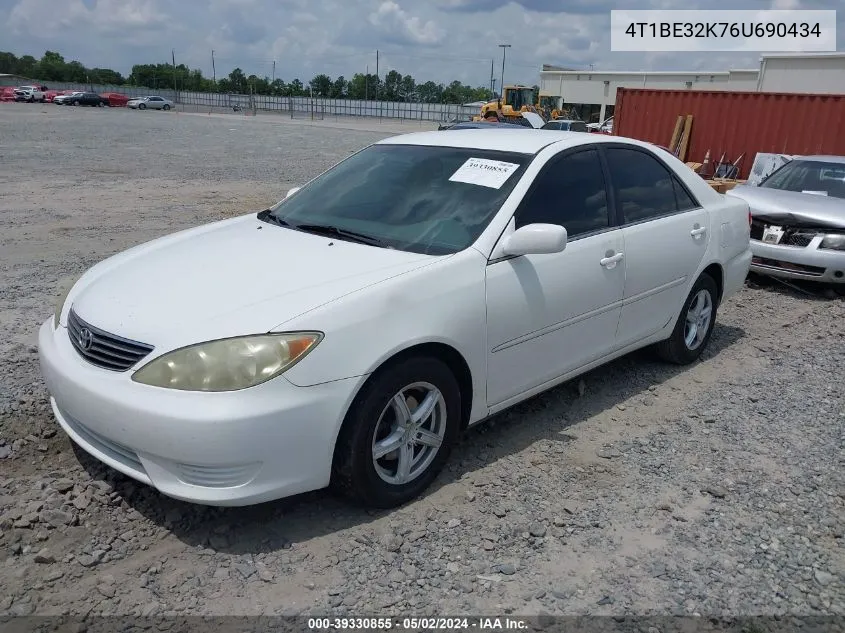 2006 Toyota Camry Le/Xle/Se VIN: 4T1BE32K76U690434 Lot: 39330855