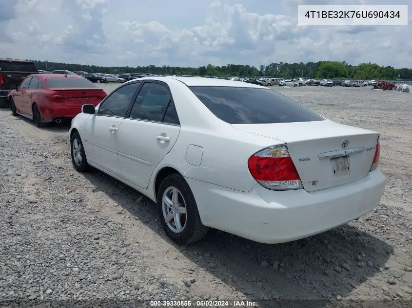 2006 Toyota Camry Le/Xle/Se VIN: 4T1BE32K76U690434 Lot: 39330855