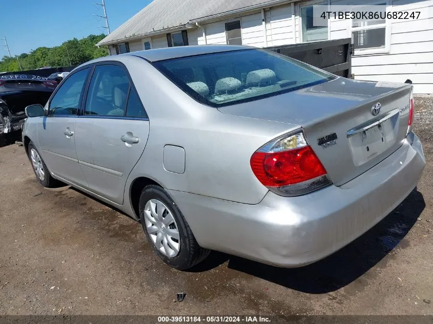 2006 Toyota Camry Le VIN: 4T1BE30K86U682247 Lot: 39513184