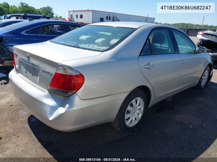 2006 Toyota Camry Le VIN: 4T1BE30K86U682247 Lot: 39513184