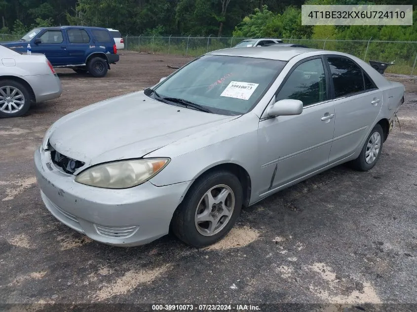 2006 Toyota Camry Le VIN: 4T1BE32KX6U724110 Lot: 39910073