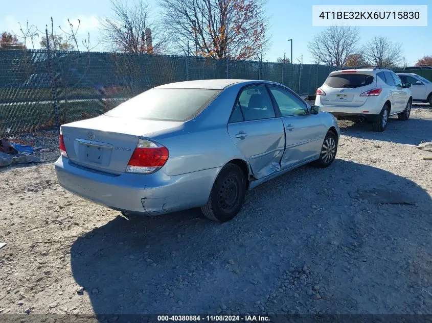 4T1BE32KX6U715830 2006 Toyota Camry Le