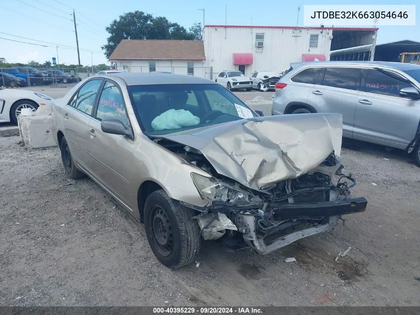 2006 Toyota Camry Std VIN: JTDBE32K663054646 Lot: 40395229