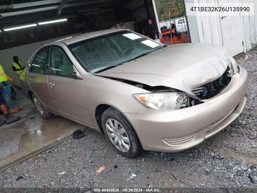 2006 Toyota Camry Le VIN: 4T1BE32K26U135990 Lot: 40403826