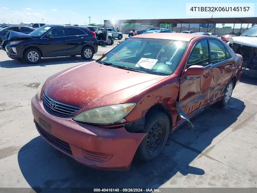 2006 Toyota Camry Le VIN: 4T1BE32K06U145157 Lot: 40416140