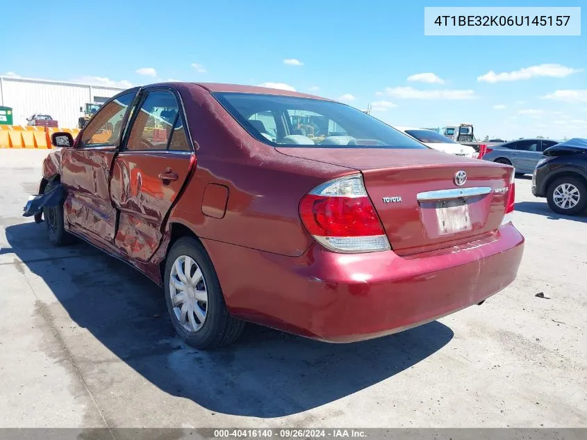 2006 Toyota Camry Le VIN: 4T1BE32K06U145157 Lot: 40416140