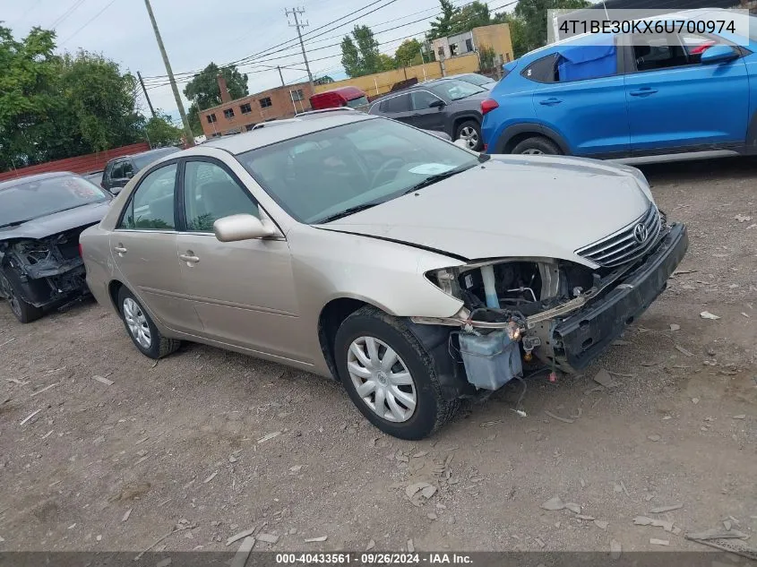 2006 Toyota Camry Le VIN: 4T1BE30KX6U700974 Lot: 40433561