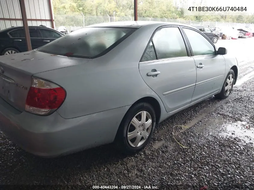 2006 Toyota Camry Le VIN: 4T1BE30K66U740484 Lot: 40443204