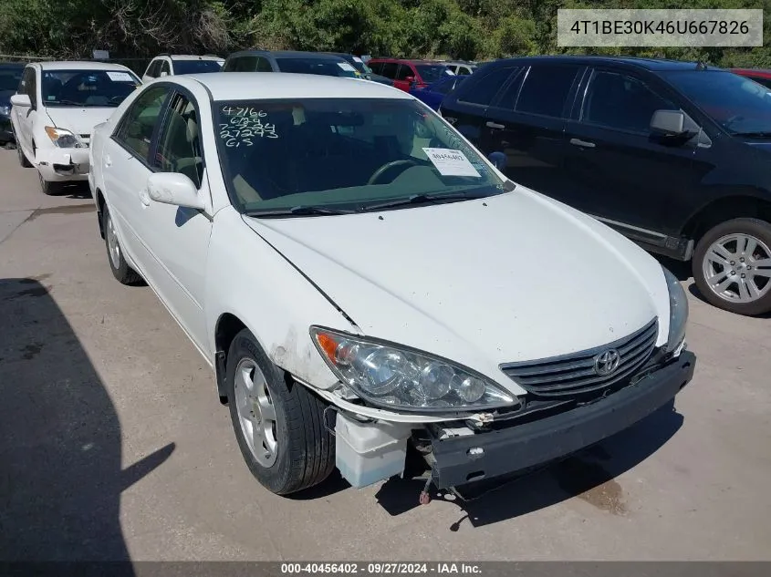 2006 Toyota Camry Le VIN: 4T1BE30K46U667826 Lot: 40456402