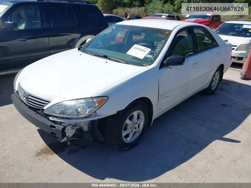 2006 Toyota Camry Le VIN: 4T1BE30K46U667826 Lot: 40456402