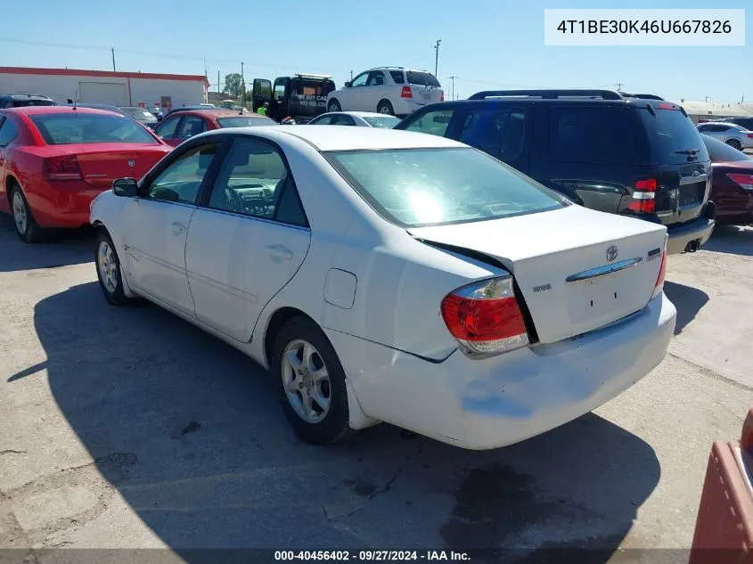 2006 Toyota Camry Le VIN: 4T1BE30K46U667826 Lot: 40456402