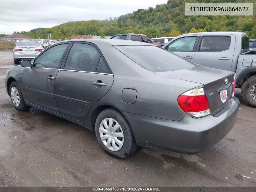 2006 Toyota Camry Le VIN: 4T1BE32K96U664627 Lot: 40463758