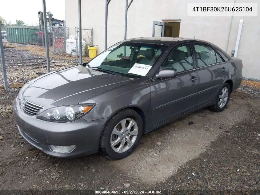 4T1BF30K26U625104 2006 Toyota Camry Xle V6