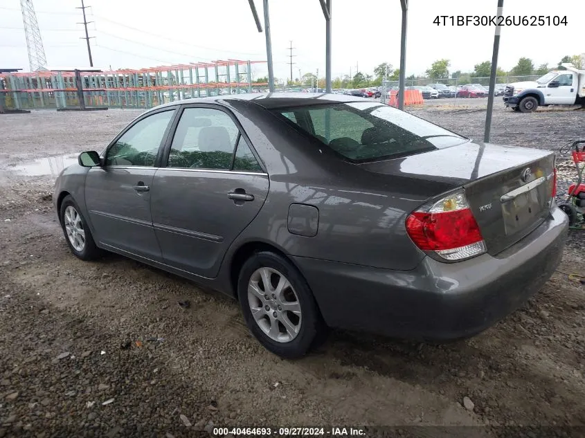 4T1BF30K26U625104 2006 Toyota Camry Xle V6