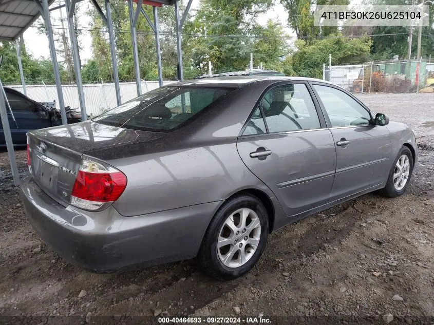 4T1BF30K26U625104 2006 Toyota Camry Xle V6