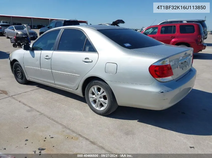 4T1BF32K16U113850 2006 Toyota Camry Le V6