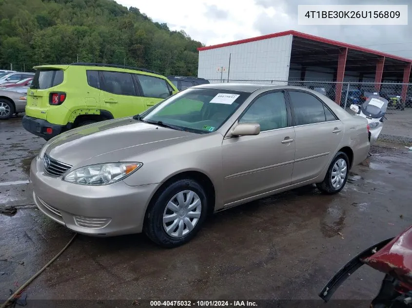 2006 Toyota Camry Le VIN: 4T1BE30K26U156809 Lot: 40475032