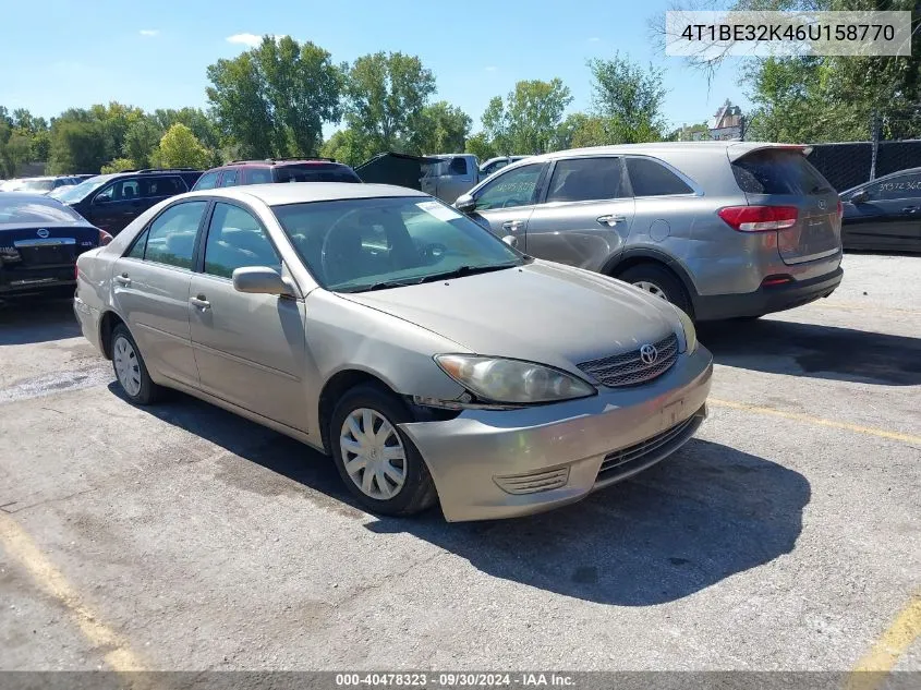 2006 Toyota Camry Le VIN: 4T1BE32K46U158770 Lot: 40478323