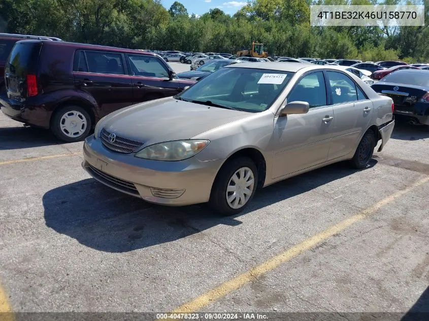 2006 Toyota Camry Le VIN: 4T1BE32K46U158770 Lot: 40478323