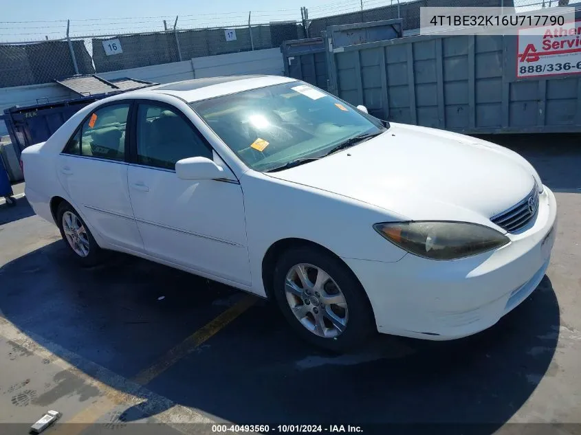 2006 Toyota Camry Xle VIN: 4T1BE32K16U717790 Lot: 40493560