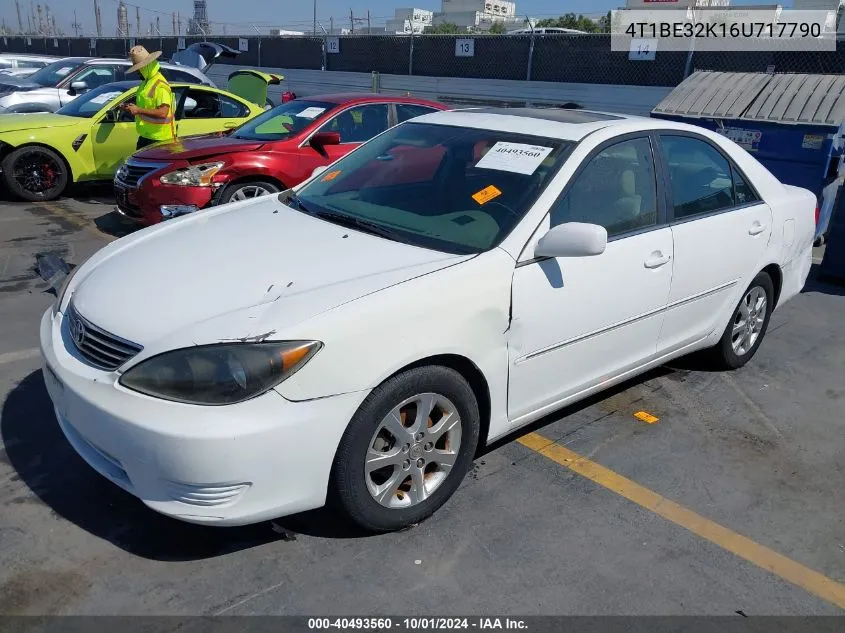 2006 Toyota Camry Xle VIN: 4T1BE32K16U717790 Lot: 40493560