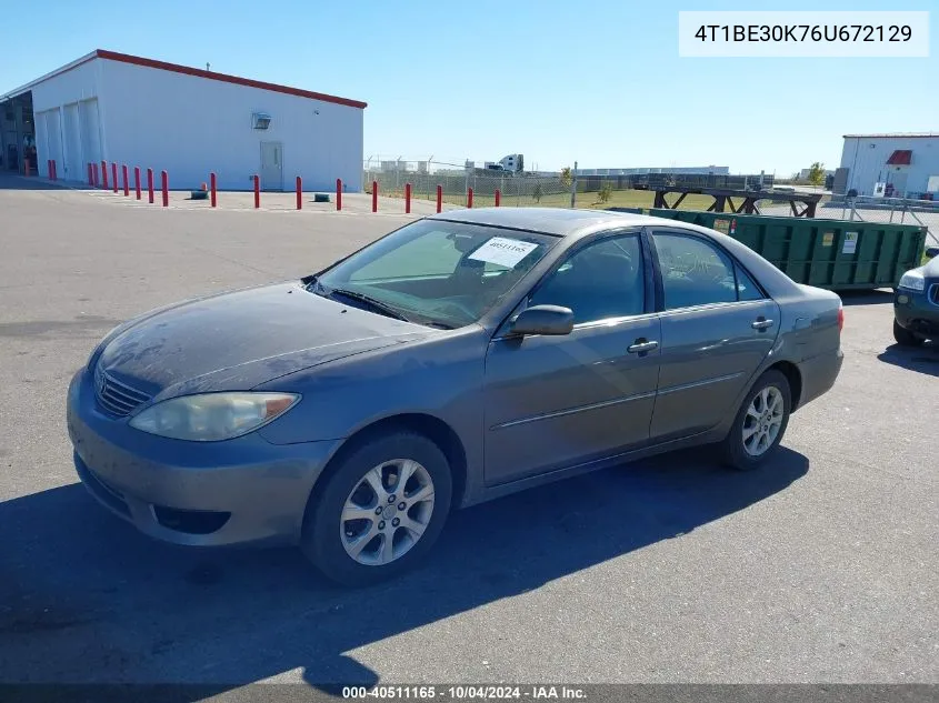 2006 Toyota Camry Xle VIN: 4T1BE30K76U672129 Lot: 40511165