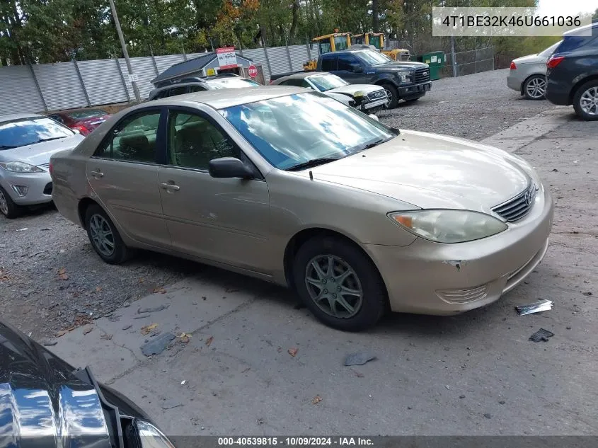 2006 Toyota Camry Le/Xle/Se VIN: 4T1BE32K46U661036 Lot: 40539815