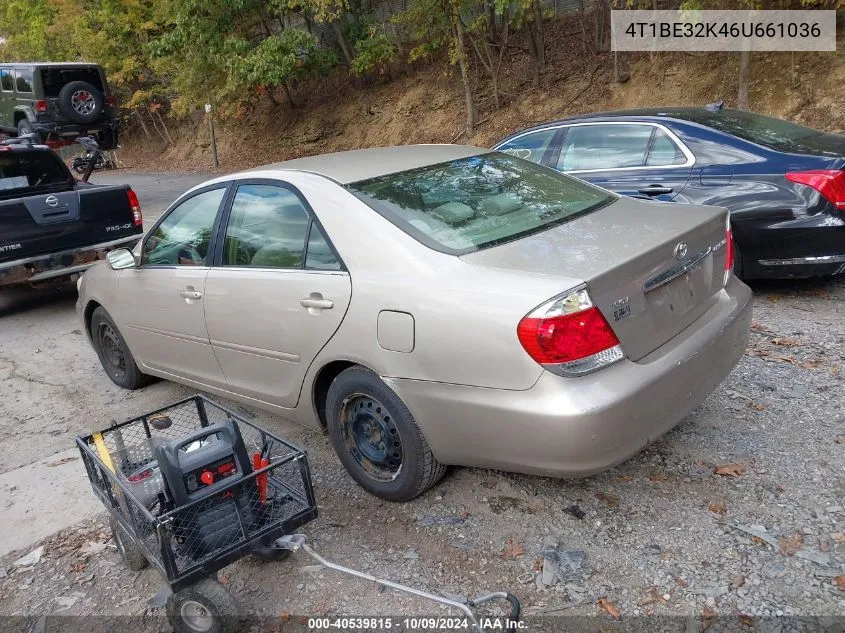 2006 Toyota Camry Le/Xle/Se VIN: 4T1BE32K46U661036 Lot: 40539815