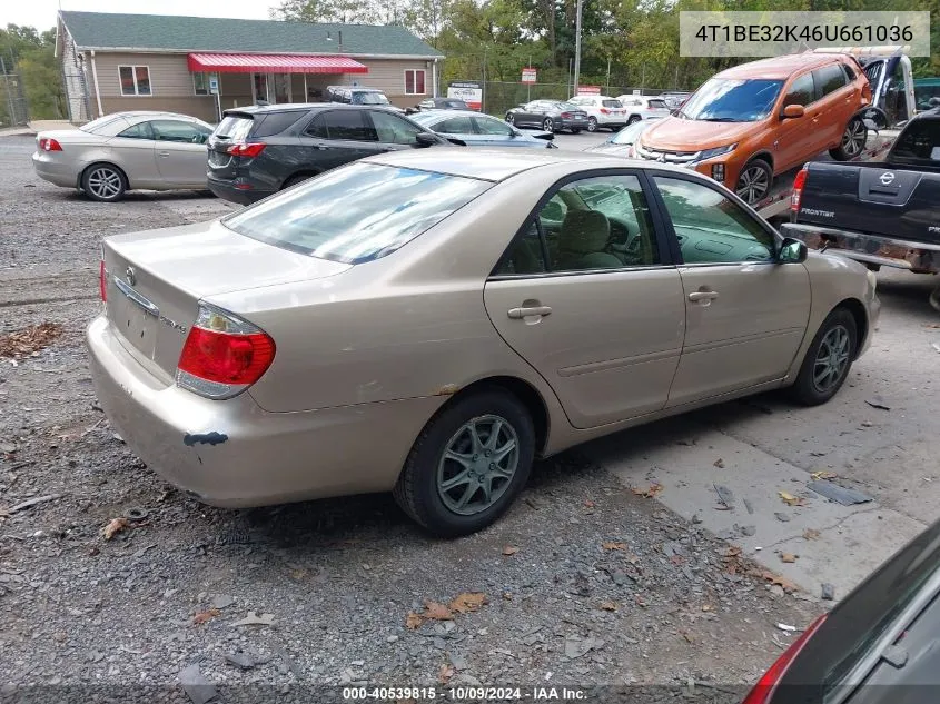 2006 Toyota Camry Le/Xle/Se VIN: 4T1BE32K46U661036 Lot: 40539815