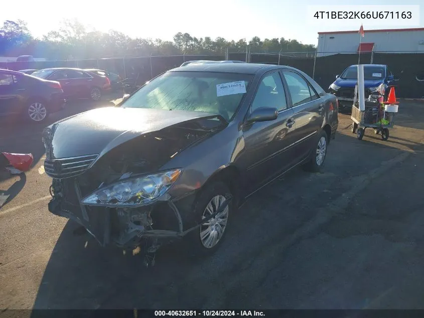 2006 Toyota Camry Le VIN: 4T1BE32K66U671163 Lot: 40632651