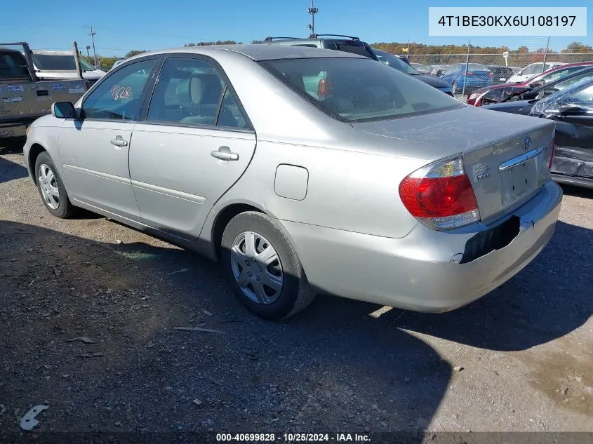 2006 Toyota Camry Le VIN: 4T1BE30KX6U108197 Lot: 40699828