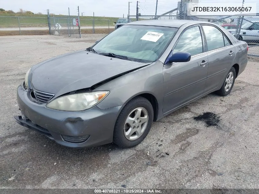 2006 Toyota Camry Std VIN: JTDBE32K163065067 Lot: 40708321