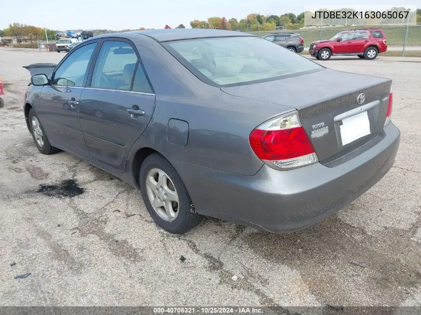 2006 Toyota Camry Std VIN: JTDBE32K163065067 Lot: 40708321