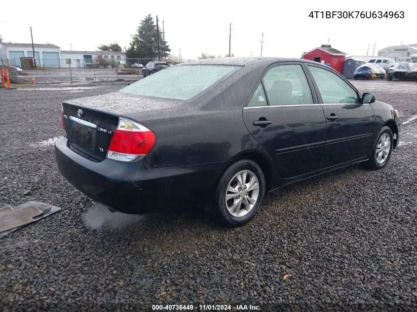 2006 Toyota Camry Le V6 VIN: 4T1BF30K76U634963 Lot: 40736449