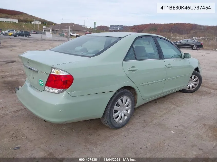 2006 Toyota Camry Le VIN: 4T1BE30K46U737454 Lot: 40743811