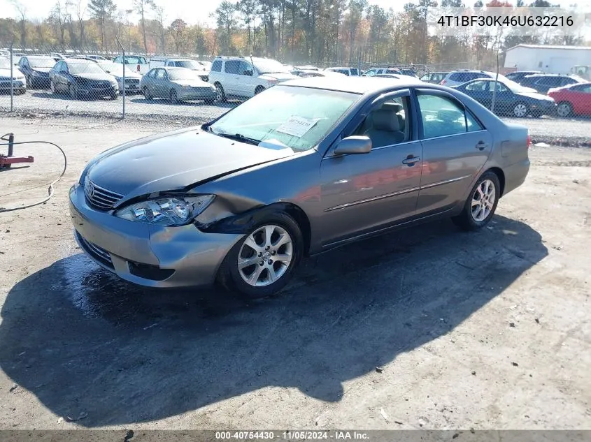 2006 Toyota Camry Xle V6 VIN: 4T1BF30K46U632216 Lot: 40754430