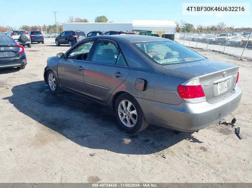 2006 Toyota Camry Xle V6 VIN: 4T1BF30K46U632216 Lot: 40754430