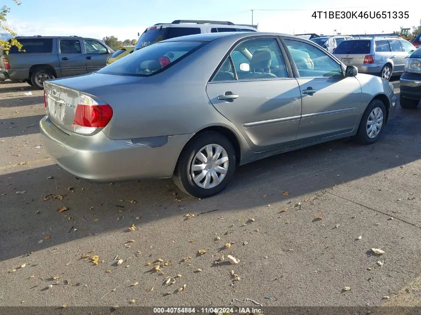 4T1BE30K46U651335 2006 Toyota Camry Le