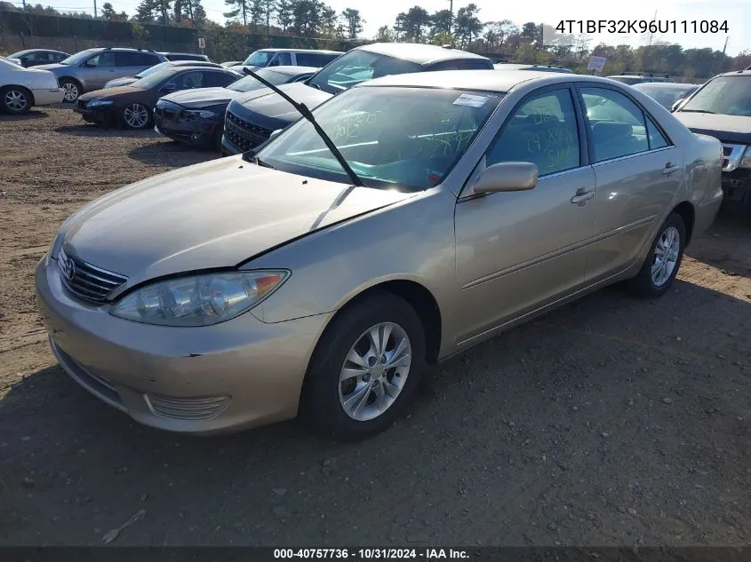 2006 Toyota Camry Le V6 VIN: 4T1BF32K96U111084 Lot: 40757736