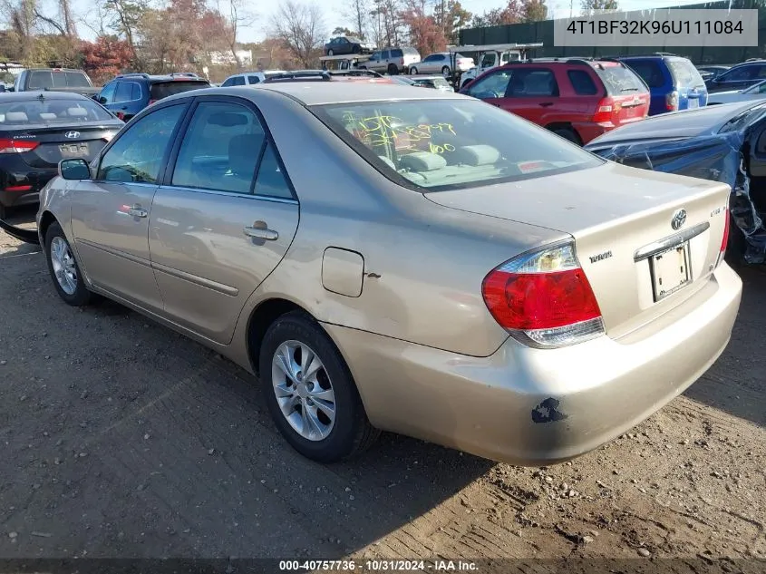 2006 Toyota Camry Le V6 VIN: 4T1BF32K96U111084 Lot: 40757736