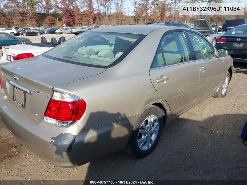 2006 Toyota Camry Le V6 VIN: 4T1BF32K96U111084 Lot: 40757736