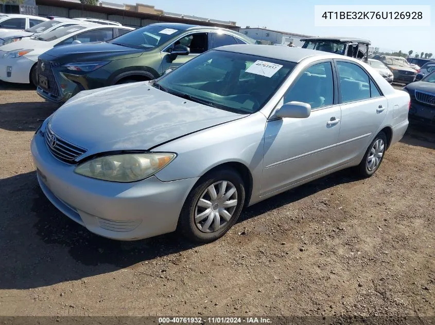 2006 Toyota Camry Le VIN: 4T1BE32K76U126928 Lot: 40761932