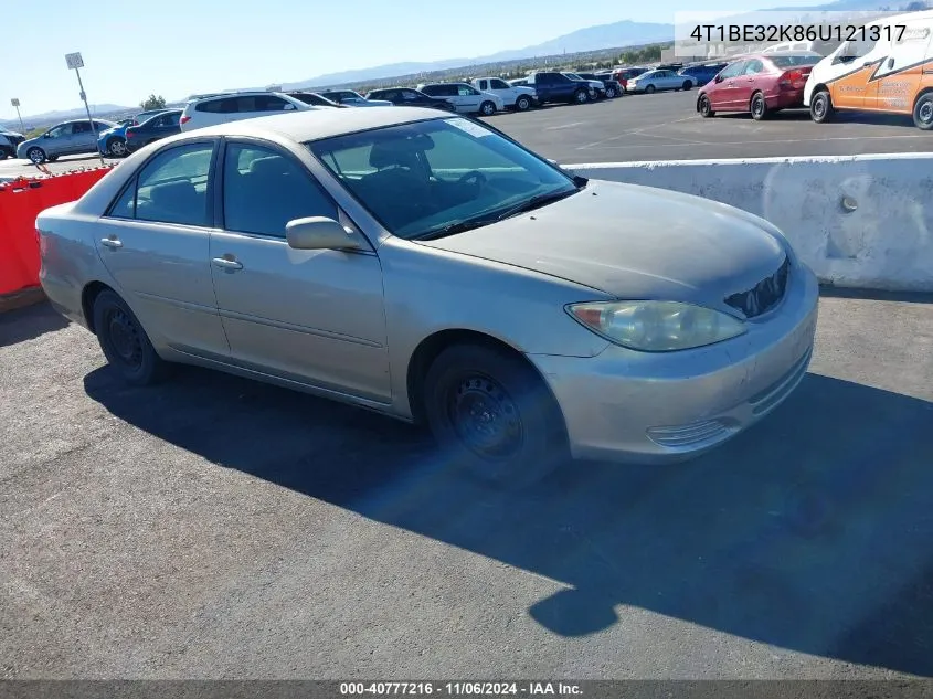 2006 Toyota Camry Le VIN: 4T1BE32K86U121317 Lot: 40777216