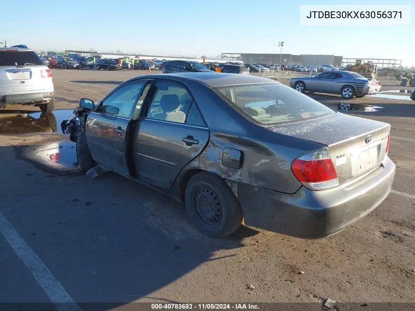 2006 Toyota Camry Le VIN: JTDBE30KX63056371 Lot: 40783693