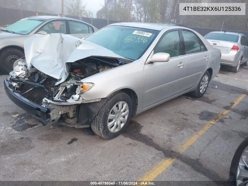 2006 Toyota Camry Le VIN: 4T1BE32KX6U125336 Lot: 40798048