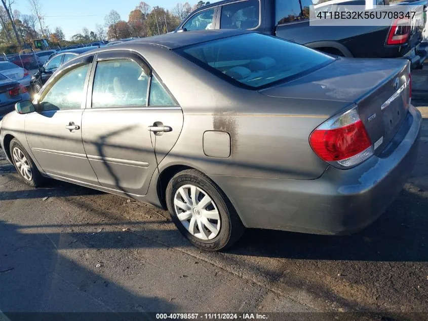 2006 Toyota Camry Le VIN: 4T1BE32K56U708347 Lot: 40798557